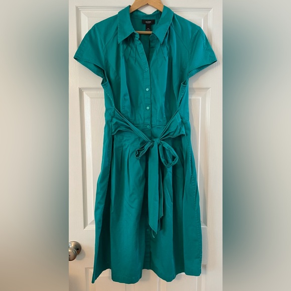 Alfani Women's Crinkled Midi Dress Blue Size X-Large